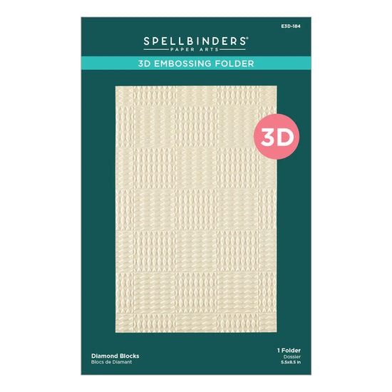 Spellbinders Diamond Blocks 3D Embossing Folder