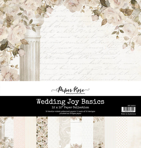 Paper Rose Wedding Joy Basics 12x12 Paper Collection