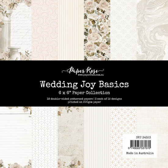 Paper Rose Wedding Joy Basics 6x6 Paper Collection