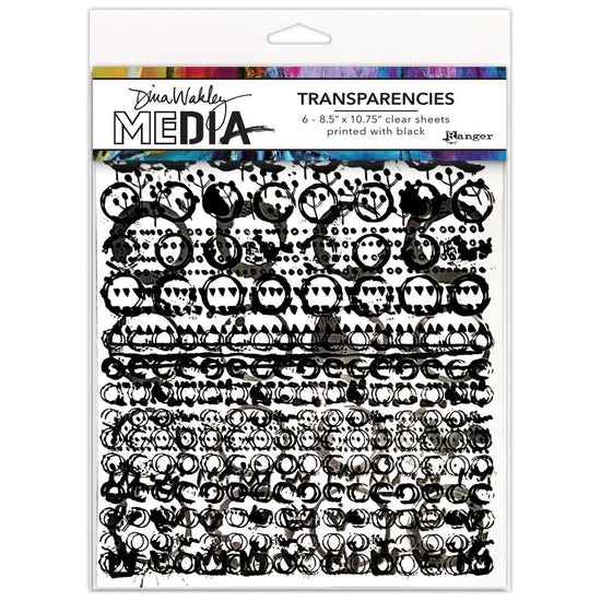 Dina Wakley Media Transparencies 8.5"X10.75" 6/Pkg Pattern Play Set 2