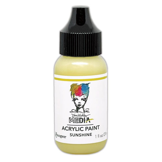 Dina Wakley Media Heavy Body Acrylic Paint 1oz Sunshine