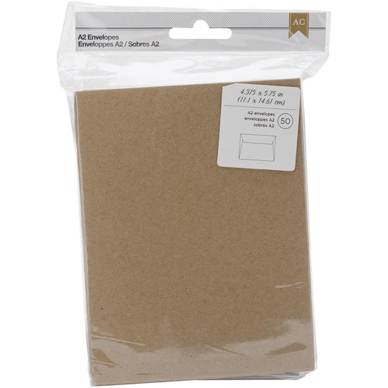 American Crafts A2 Envelopes (4.375"X5.75") 50/Pkg Kraft