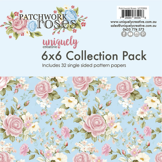 Uniquely Creative PATCHWORK ROSES 6 X 6 COLLECTION PACK