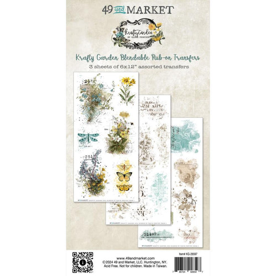 Krafty Garden Rub-On Transfer Set Blendable
