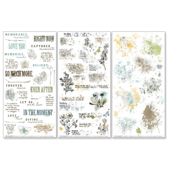 Krafty Garden Rub-On Transfer Set Blendable