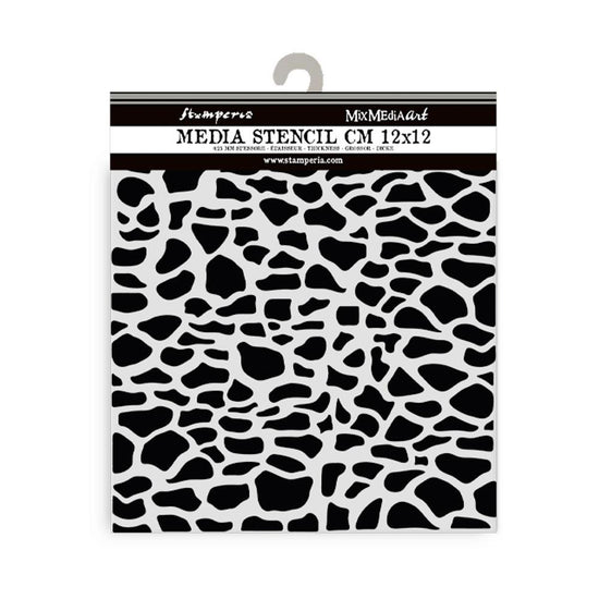 Stamperia Stencil 4.72"X 4.72" Silent Sea Stone Pattern