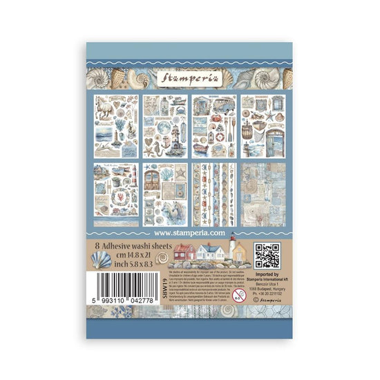 Stamperia A5 Washi Pad 8/Pkg Silent Sea