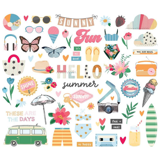 Simple Stories Sunny Days Bits & Pieces 59/PKG