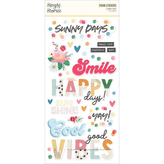 Simple Stories Sunny Days Foam Stickers 53/PKG