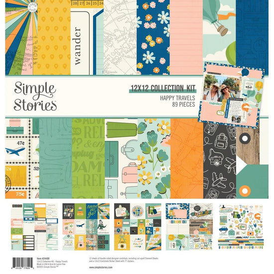 Simple Stories Collection Kit 12"X12 Happy Travels