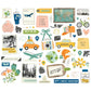 Simple Stories Happy Travels Bits & Pieces 56/Pkg