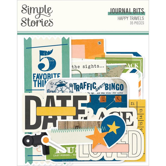 Simple Stories Happy Travels Bits & Pieces 35/Pkg Journal