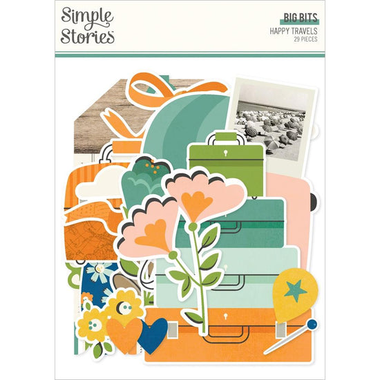 Simple Stories Happy Travels Bits & Pieces 29/Pkg Big