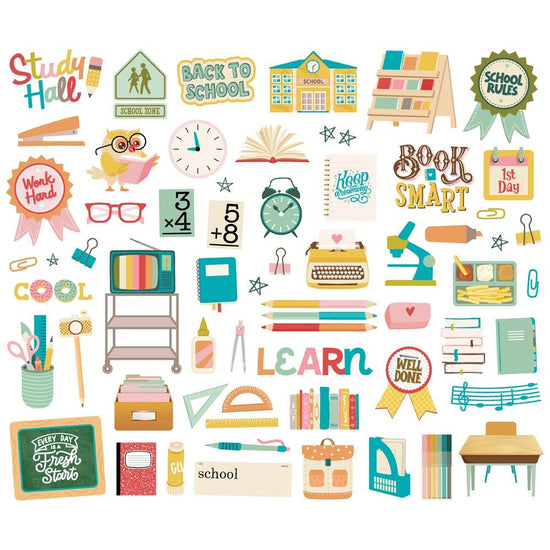 Simple Stories Book Fair Bits & Pieces 60/Pkg