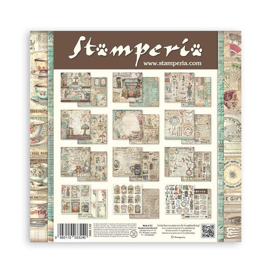 Stamperia Double-Sided Paper Pad 12"X12" 10/Pkg Brocante Antiques