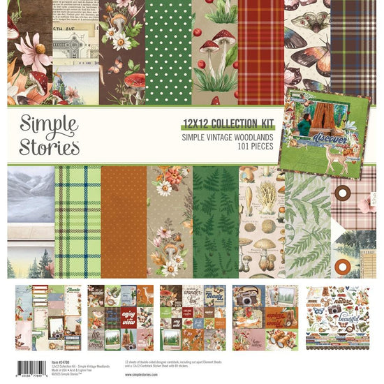 Simple Stories Collection Kit 12"X12“ Simple Vintage Woodlands