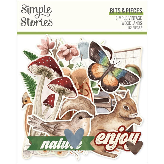Simple Stories Simple Vintage Woodlands Bits & Pieces 52/Pkg