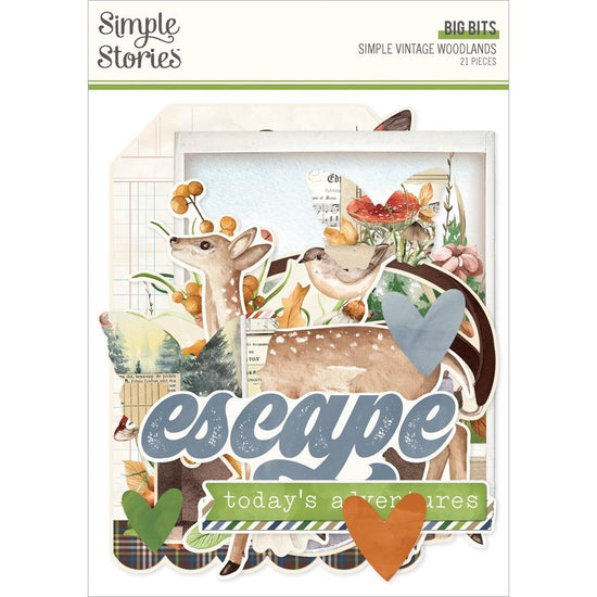 Simple Stories Simple Vintage Woodlands Bits & Pieces 21/Pkg Big
