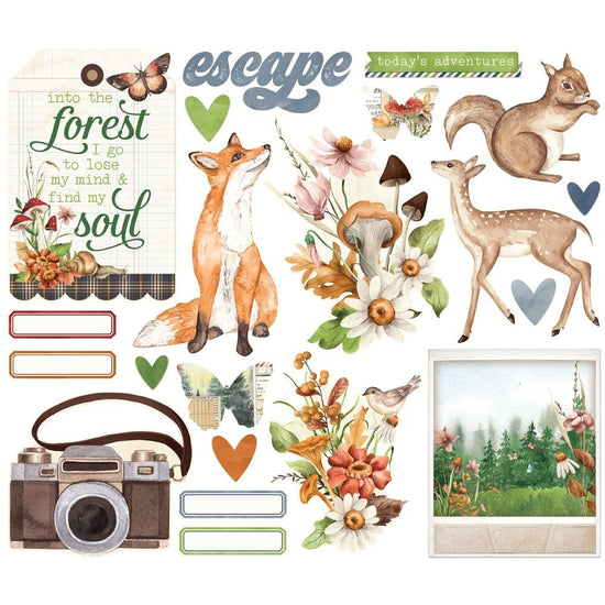 Simple Stories Simple Vintage Woodlands Bits & Pieces 21/Pkg Big