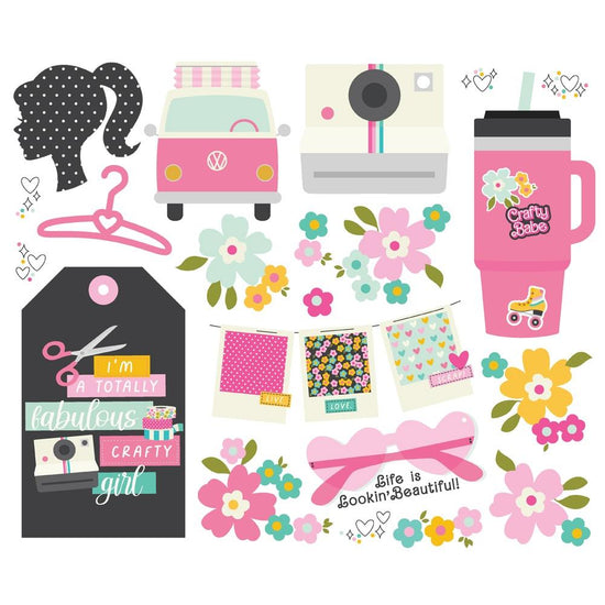 Simple Stories Crafty Babe Bits & Pieces 21/Pkg Big