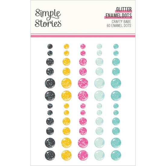Simple Stories Crafty Babe Enamel Dots 60/Pkg