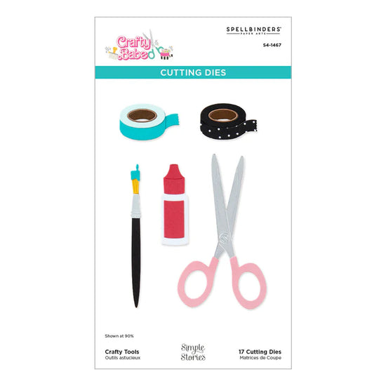 Spellbinders CRAFTY TOOLS ETCHED DIES FROM THE CRAFTY BABE COLLECTION WITH SIMPLE STORIES