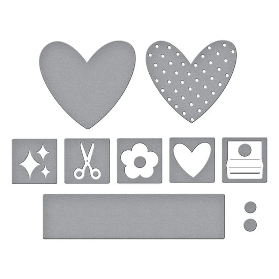 Spellbinders LABELS & ICONS ETCHED DIES FROM THE CRAFTY BABE COLLECTION WITH SIMPLE STORIES