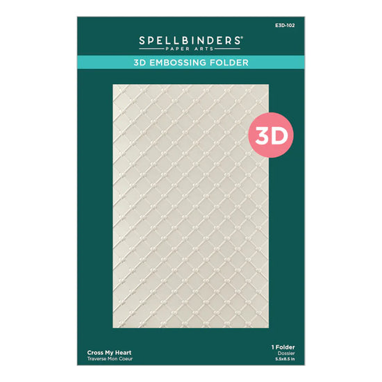 Spellbinders CROSS MY HEART 3D EMBOSSING FOLDER FROM THE GORGEOUS YOU COLLECTION
