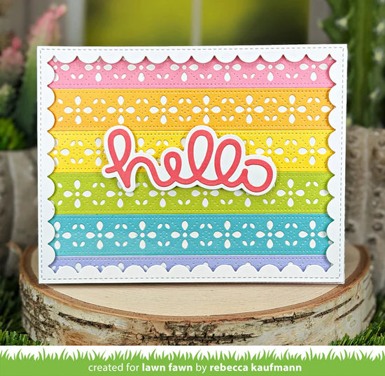 Lawn Fawn folksy petal border die