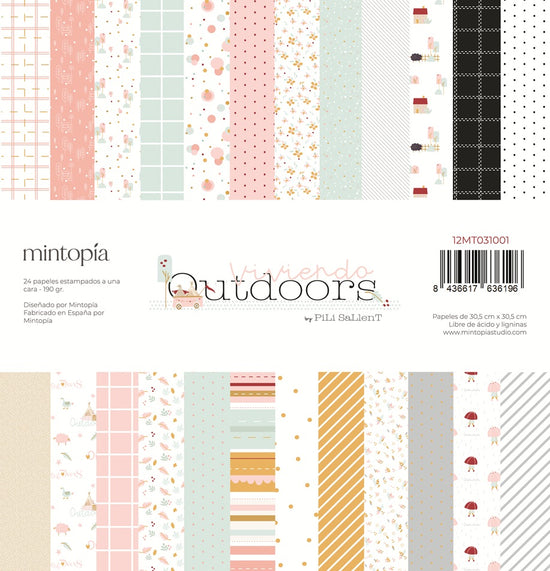 Stack 12"x12" Una cara Viviendo Outdoors de Mintopía