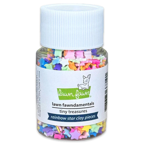 Lawn Fawn rainbow star clay pieces