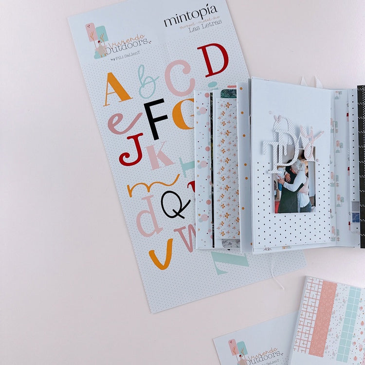 Troquel Alfabeto Viviendo Outdoors de Mintopa  Imaginic Scrapbook