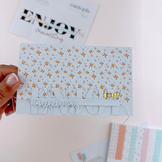 Troquel Enjoy Viviendo Outdoors de Mintopía