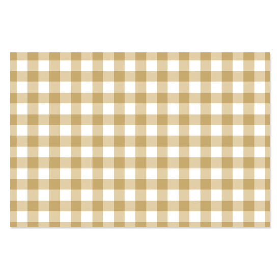 Tela para encuadernar estampada 35x50 cm Vichy ocre