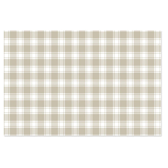 Tela para encuadernar estampada 35x50 cm Vichy pardo