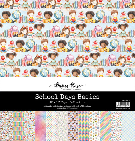 Paper Rose School Days Basics 12x12 Paper Collection