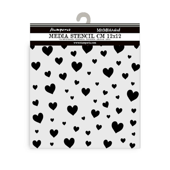 Stamperia Thick stencil cm 12X12 - Timeless Hearts