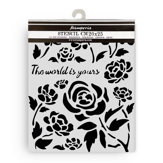 Stamperia Thick stencil cm 20X25 - Timeless roses