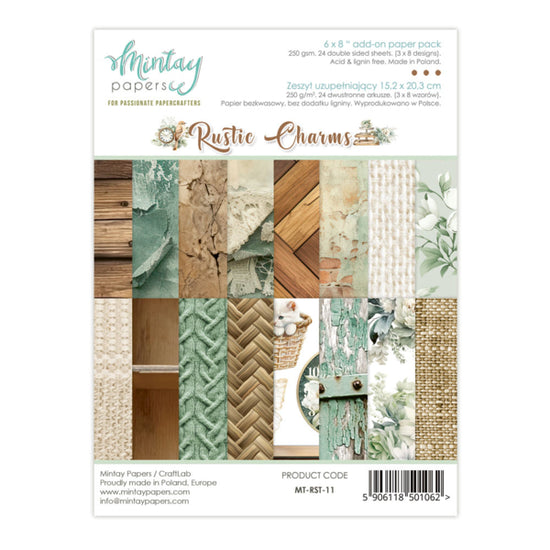 Mintay 6 X 8 ADD-ON PAPER PAD - RUSTIC CHARMS