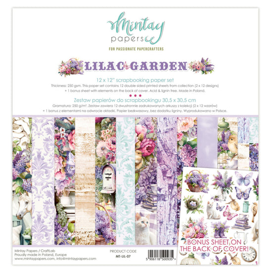 Mintay 12 X 12 PAPER SET - Lilac Garden