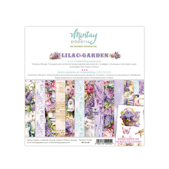 Mintay 6 X 6 PAPER PAD - Lilac Garden
