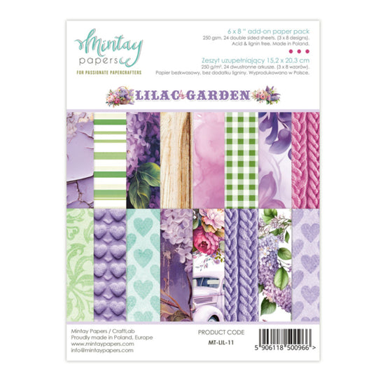 Mintay 6 X 8 ADD-ON PAPER PAD - Lilac Garden