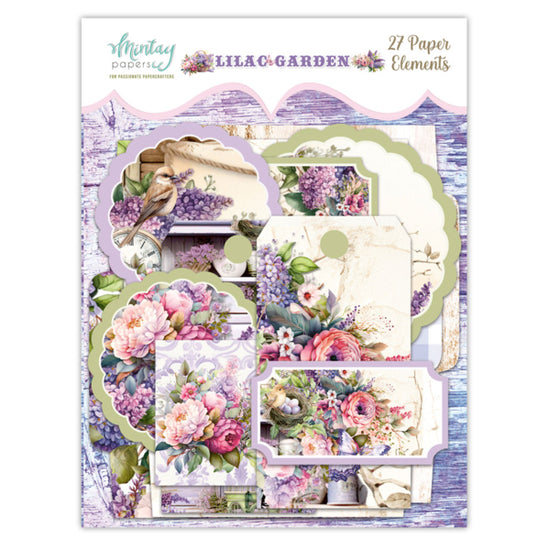 Mintay PAPER ELEMENTS - Lilac Garden, 27 PCS