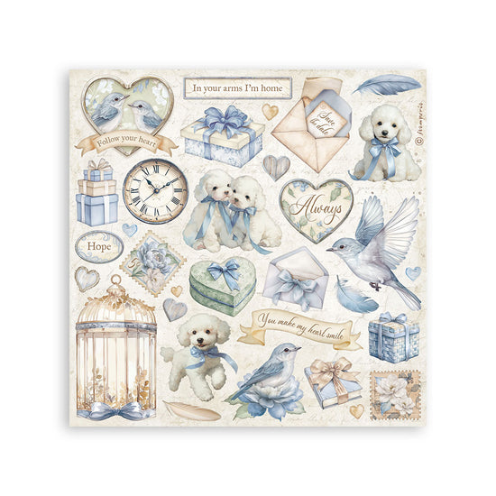 Stamperia Stickers mm 165x165 4 sheets - Timeless