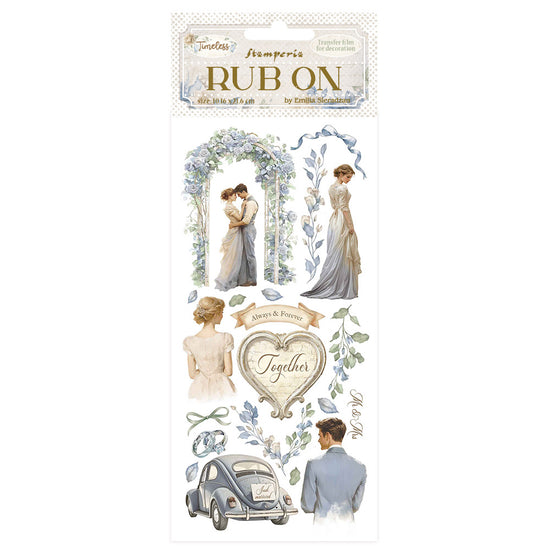 Stamperia Rub-on cm 10,16x21,6 - Timeless Wedding