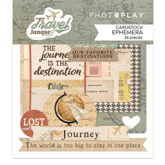 PhotoPlay Ephemera Cardstock Die-Cuts Travel Junque