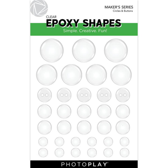PhotoPlay Clear Epoxy Stickers Circles & Buttons