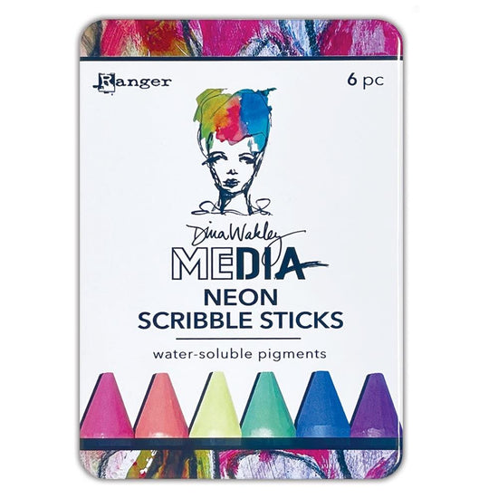 Dina Wakley Media Scribbles Sticks 4 6/PKG