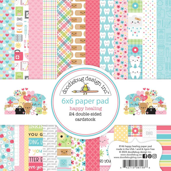 Doodlebug Double-Sided Paper Pad 6"X6" Happy Healing
