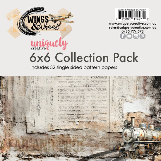 Uniquely Creative WINGS & WHEELS 6 X 6 COLLECTION PACK